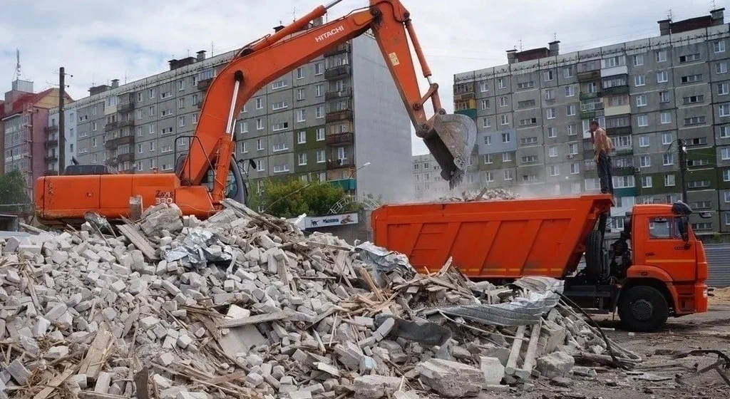 Профессиональный вывоз строительного мусора в Гусе-Хрустальном в октябре