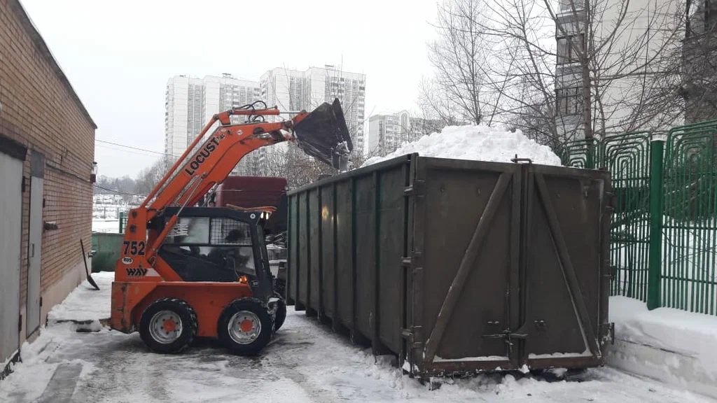 Вывоз снега контейнерами в Гусе-Хрустальном — цена от 3423 руб., заказать контейнер для снега в ПроМусор